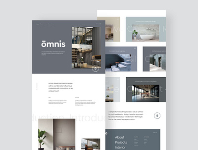 omnis Interior Webdesign architecture interior minimal portfolio realestate ui design uidesign webdesign website