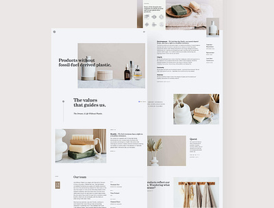 Plastic Free Webdesign Concept beauty landingpage minimal products ui webdesign website website design