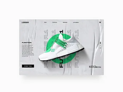 Modern Sneaker Poster Style adobexd minimal modern poster sneaker style typography webdesign