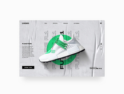 Modern Sneaker Poster Style adobexd minimal modern poster sneaker style typography webdesign