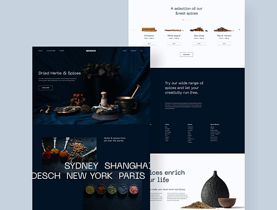 Herbs & Spices Landingpage landingpage minimal spice typography webdesign