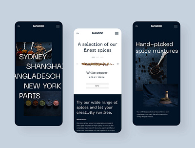 Herbs & Spices Mobile Design mobile mobiledesign modern responsive typography ui