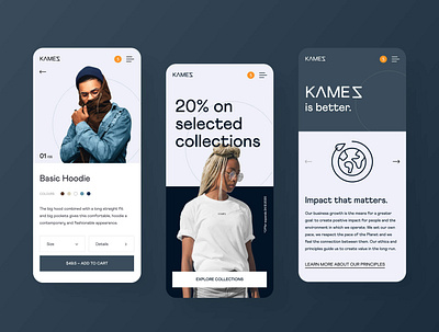 Kamez Brand Mobile Design application branding minimal mobile ui