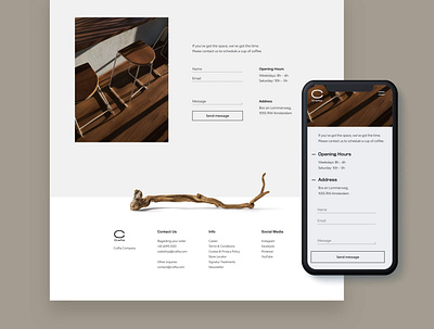 Crafta Responsive Webdesign responsive website wood