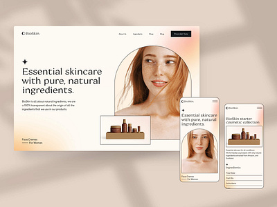 BioSkin. – Essential Skincare Webdesign Concept