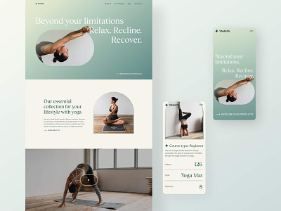 Yamata Yoga - Responsive Webdesign Concept gradient landingpage ui uiux webdesign website yoga