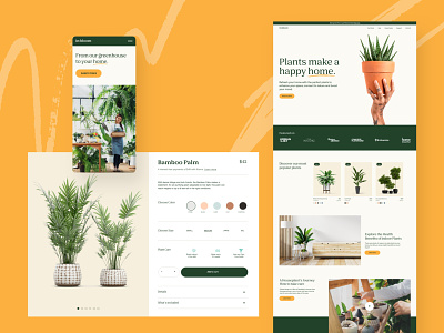 🌱 in:bloom Plants for your Home – Webdesign Concept green home interior plant plants webdesign