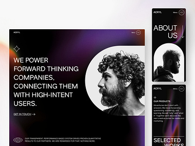 ACRYL Agency – Modern Dark Gradient UI agency dark gradient modern ui webdesign webflow