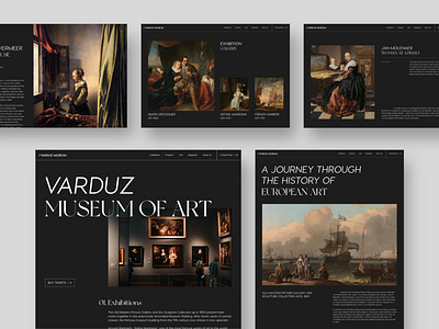 VARDUZ Museum of Art – Webdesign Concept art darkmode gallery landingpage museum ui webdesign website