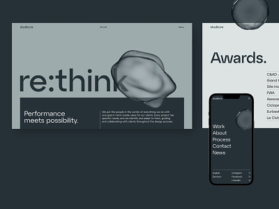 Studio:re Design Agency – Responsive Design agency dark designstudio distortion responsive studio uidesign webdesign