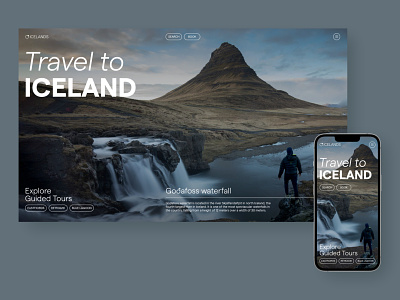 ICELANDS. Guided Tours iceland mobile nature outdoor tour travel uidesign webdesign