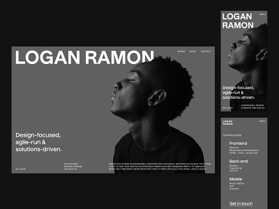 Logan Ramon – Portfolio Website Landingpage agency case study clean dark dark mode hero landingpage minimal modern personal personal website portfolio professional typography website