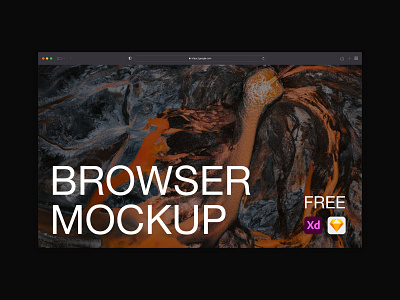 Free Browser Mockup for Adobe XD & Sketch browser dark download free freebie light mockup safari template