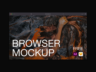 Free Browser Mockup for Adobe XD & Sketch