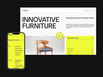 MOBILIO – Innovative Furniture Webdesign chair furniture innovative modern ui webdesign