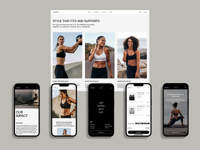 ORPHEUS Active Sportswear | Digital Design fitness mobile responsive ui webdesign