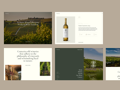 Vouvréy Wineyard Webdesign landingpage premium ui webdesign wine
