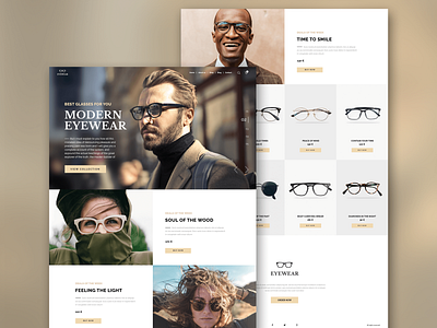 Eyewear Landingpage Design adobexd branding dailyui design eyewear html typography web webdesign website