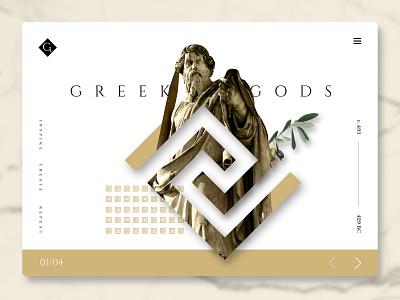 Greek Gods adobexd dailyui design graphicdesign logo minimalist shapes typography ui ux web webdesigner website