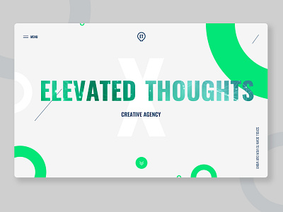 Elevated Thougths Web Design adobexd agency branding dailyui design typography ui ui ux vector web webdesign webdesigner website