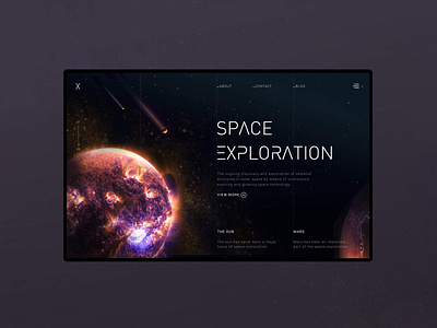 Space Exploration Webdesign adobexd dailyui design exploration galaxy space spacex typography ui webdesign webdesigner website