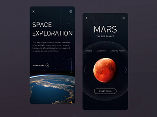 Space Exploration Mobile by Lukas Rudrof on Dribbble