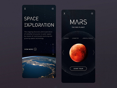 Space Exploration Mobile adobexd app dailyui exploration mars mobile mobile app mobiledesign space space art space exploration ui uidesign