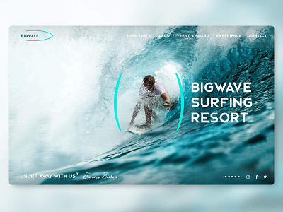 Big Wave Desktop adobexd dailyui landingpage nature surfboard surfer surfers surfing wave web webdesign webdesigner website