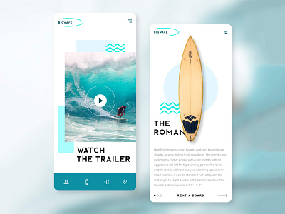 Big Wave Mobile adobexd app concept dailyui mobile mobile app mobile design mobile ui ocean surf surfboard surfing ui ux wave waves