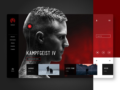 Music Player Desktop adobexd concept concept design design fanart motivational music app music player streaming streaming app trailer typography ui web webdesign