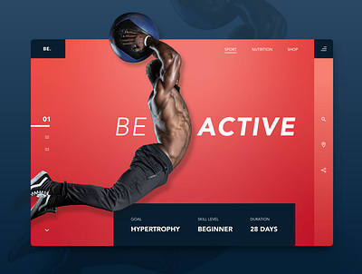be active | Webdesign active adobexd concept crossfit dailyui fit fitness shop sport training ui webdesign