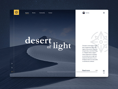 desert of light concept dailyui dark dark mode dark ui desert dribble invite free invite freelancer invitation typogaphy ui ux webdesign