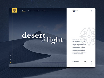 desert of light concept dailyui dark dark mode dark ui desert dribble invite free invite freelancer invitation typogaphy ui ux webdesign