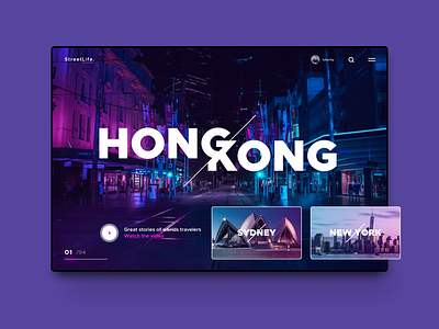 StreetLife. | Landingpage Design city concept dailyui designer dribbblers inspiration landingpage typography ui userinterface uxigers webdesign