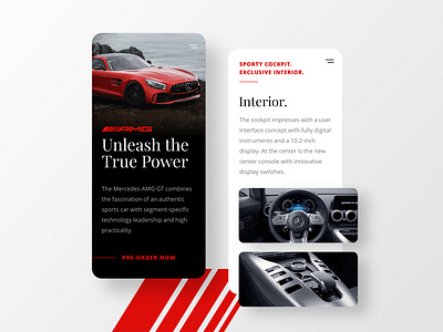 Mobile App Design | Mercedes AMG GT Coupé