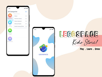 LEGOSPACE- A Kids Play Store animation app design illustration illustrator logo photoshop ui ux vector web website