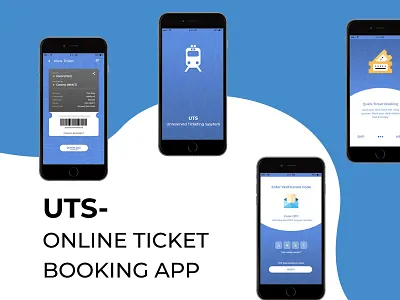 UTS- Online Sub-urban Ticket Booking Application animation app design flat illustration illustrator logo photoshop ui ux vector website