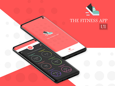 THE FITNESS APP UI animation app design fitness app illustration illustrator interaction design logo photoshop typography ui ux vector