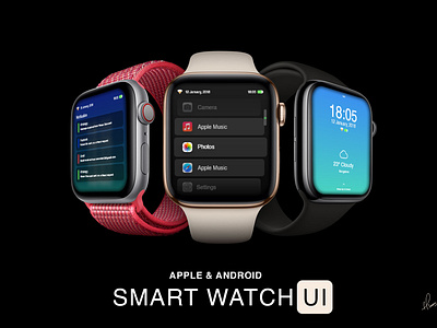 SMART WATCH USER INTERFACE DESIGNS animation app apple watch design illustration illustrator logo photoshop smart watch ui ui ux ux