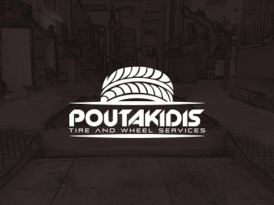 Poutakidis Tyre & Wheel Services branding design logo mobile design social media graphics web