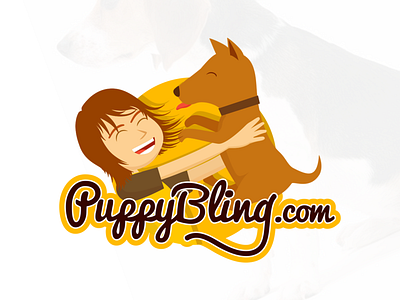Puppybling branding design flat illustration lettering minimal typography ui vector web website