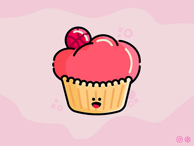 Now, who doesn't like a cupcakes? affinitydesigner animation art brand clean design flat food graphic design icon illustration logo minimal sticker sticker art stroke icon stroke illustration ui vector website