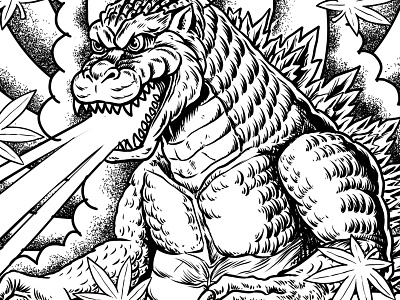 king of monster japanese by polkadothero on Dribbble