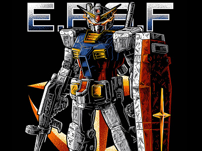 Gundam RX-78 78 amuro ray anaheim efsf illustration japan japanese mecha polkadothero robot rx78 sinanju tatto unicorn zeon zeonic