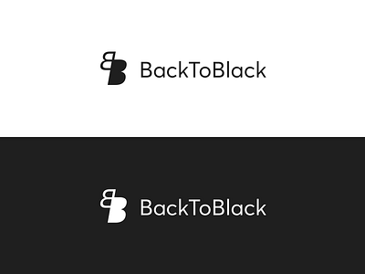 BackToBlack branding design identity logo