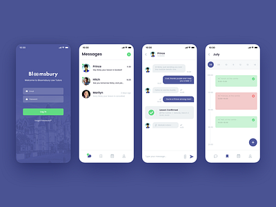 Bloomsbury Law Tutors App app application design ui ux