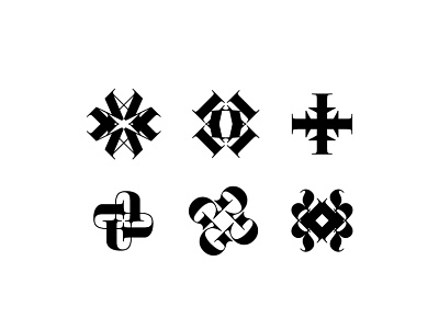 Ornamental Marks from Letters alphabet art artwork clean design graphic design illustration logo logofolio mark minimal monogram simbol style type vector