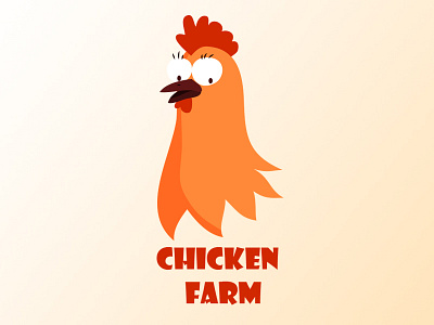 Chicken Farm Logo icon illustration logo logo design typography vector vector art