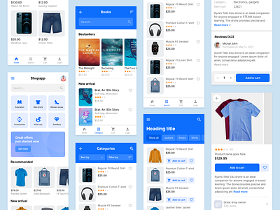 E-commerce mobile UI Kit app ecommerce gumroad product sale shop