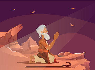 Noah character design illustration